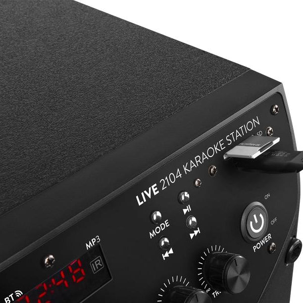 Fenton Lautsprecher LIVE2104 Karaoke Maschine Schwarz