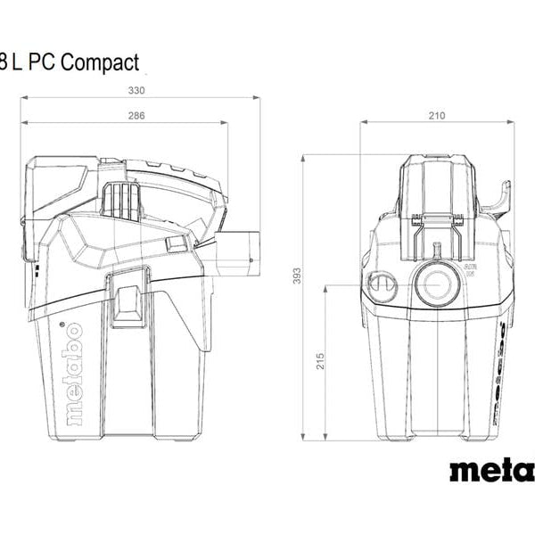 Metabo Akku-Nass-/Trockensauger AS 18 L PC COMPACT Solo