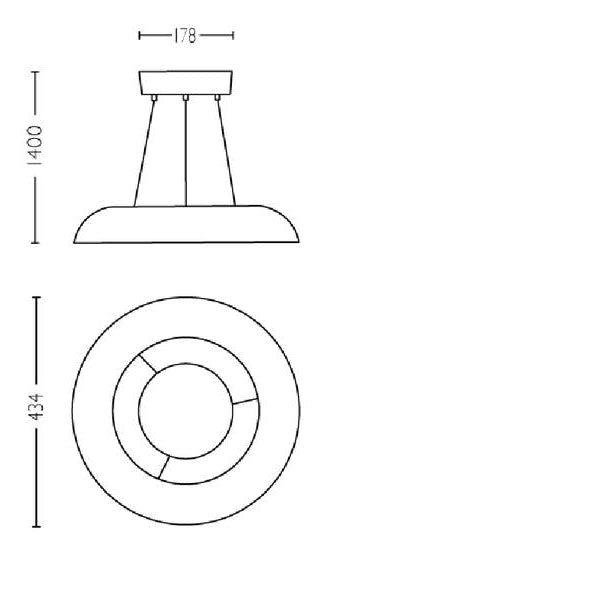 Philips Hue White Amb. Amaze Pendelleuchte schwarz 2750 lm + Dimmer