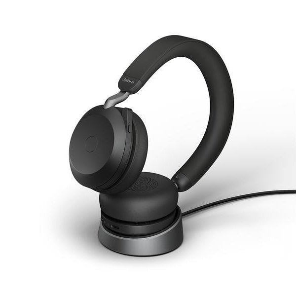 Jabra Headset Evolve2 75 Duo UC Schwarz, USB-C, inkl. Ladestation
