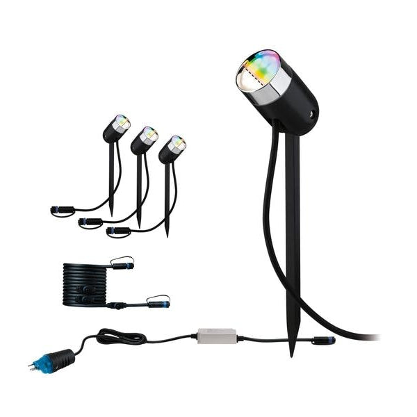 Paulmann Gartenleuchte Plug & Shine Pike 40° RGBW Basis, ZigBee