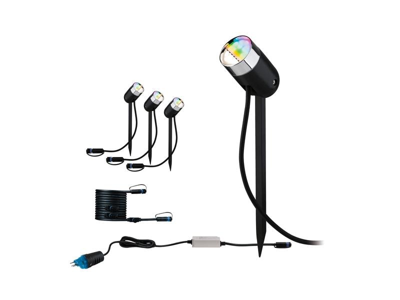 Paulmann Gartenleuchte Plug &amp; Shine Pike 40° RGBW Basis, ZigBee