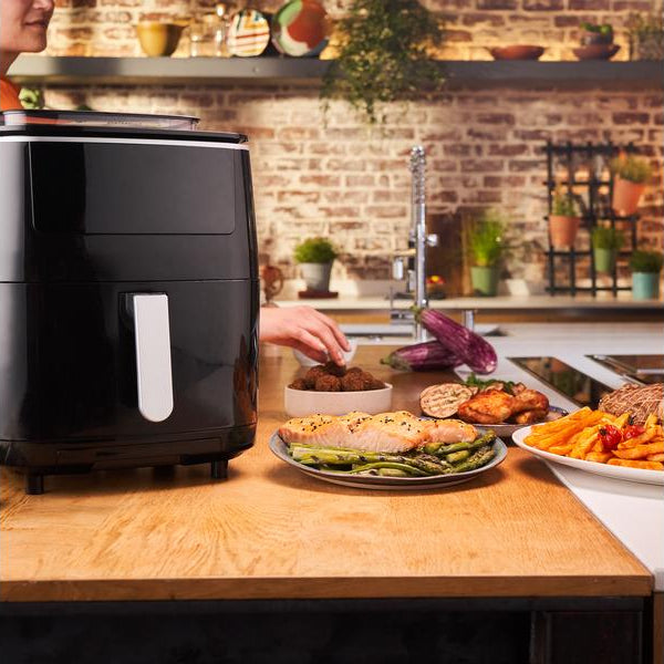 Tefal Heissluft-Fritteuse Easy Fry Grill & Steam 3 in 1, Schwarz