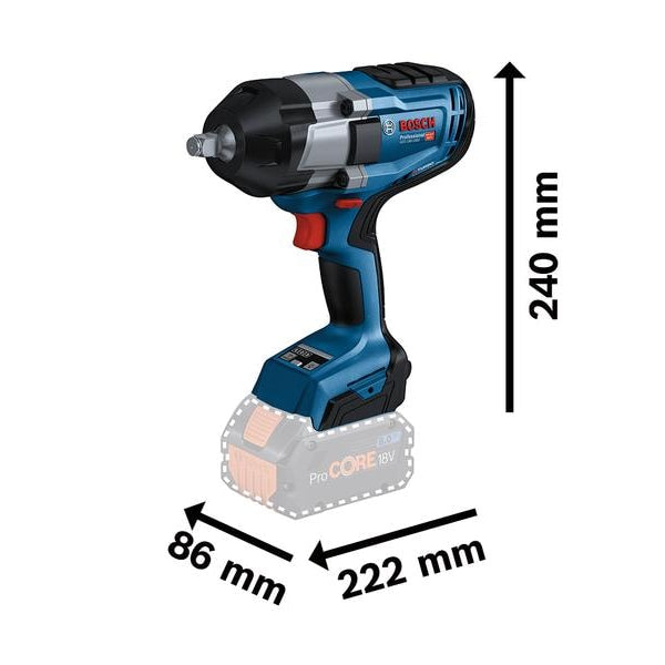 Bosch Professional Akku-Schlagschrauber GDS 18V-1000 Biturbo Solo