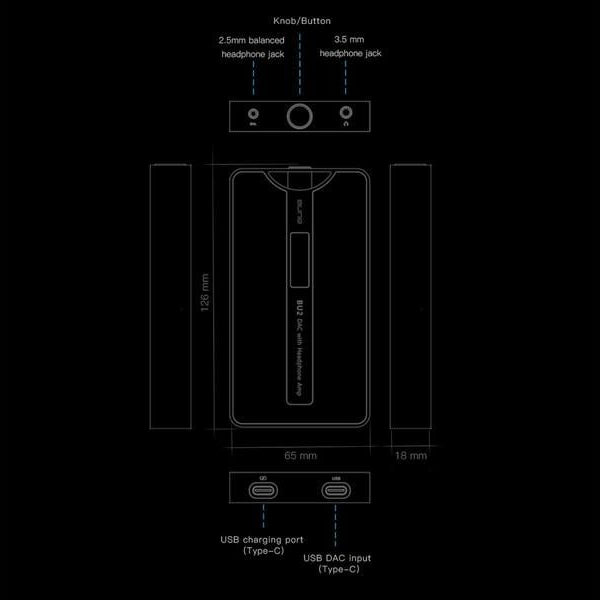 Aune Kopfhörerverstärker & USB-DAC BU2 Bluetooth