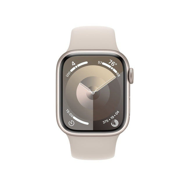 Apple Watch Series 9 GPS + Cellular (Aluminium Mitternacht) - 45mm - Sportarmband M/L Polarstern