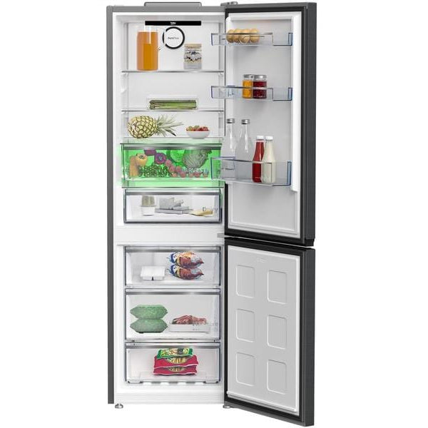 Beko Kühl-Gefrierkombination KG530, Anthrazit, Rechts, Wechselbar