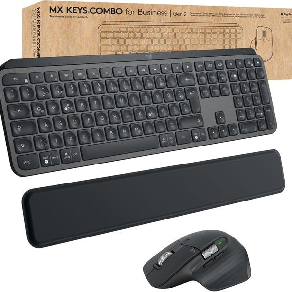 Logitech Tastatur-Maus-Set MX Keys Combo for Business 2. Gen