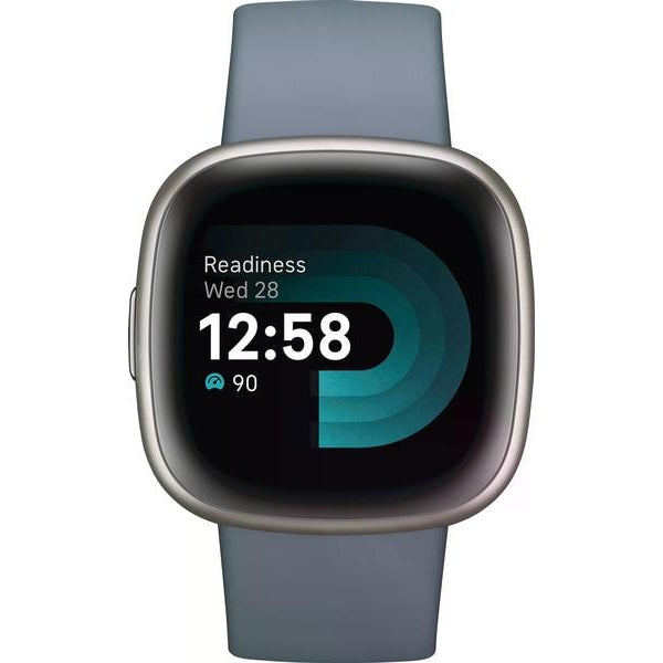 Fitbit GPS-Sportuhr Versa 4 Smartwatch Dunkelblau/Silber