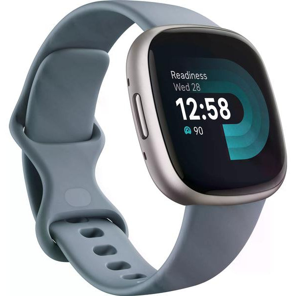 Fitbit GPS-Sportuhr Versa 4 Smartwatch Dunkelblau/Silber