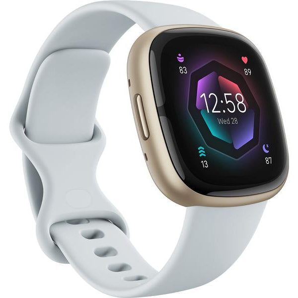 Fitbit Sense 2 Smartwatch Hellblau/Gold