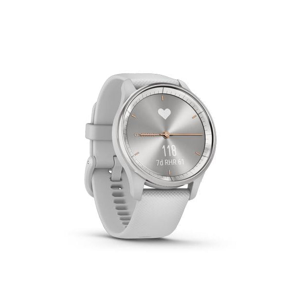 GARMIN Sportuhr Vivomove Trend Weiss/Weiss glanz