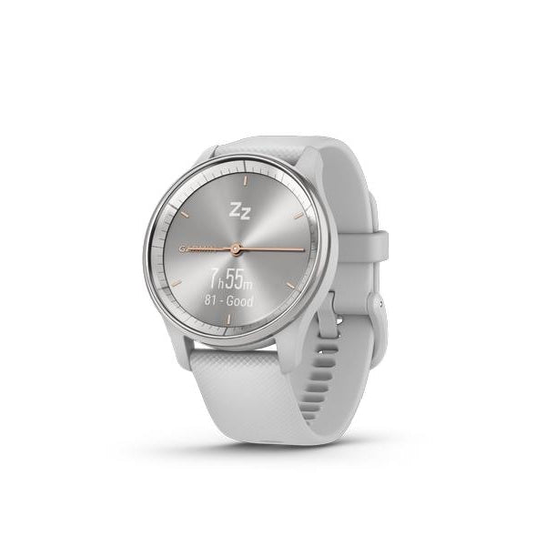 GARMIN Sportuhr Vivomove Trend Weiss/Weiss glanz