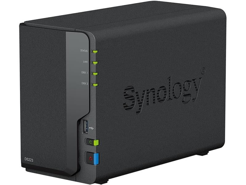 Synology NAS DiskStation DS223, 2-bay Synology Plus HDD 16 TB