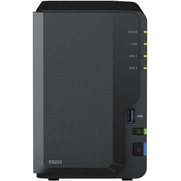 Synology NAS DiskStation DS223, 2-bay WD Red Plus 12 TB