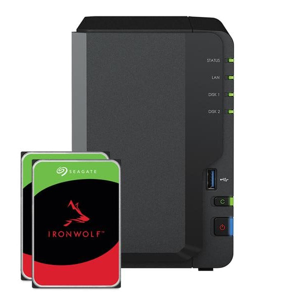Synology NAS DiskStation DS223, 2-bay Seagate Ironwolf 16 TB