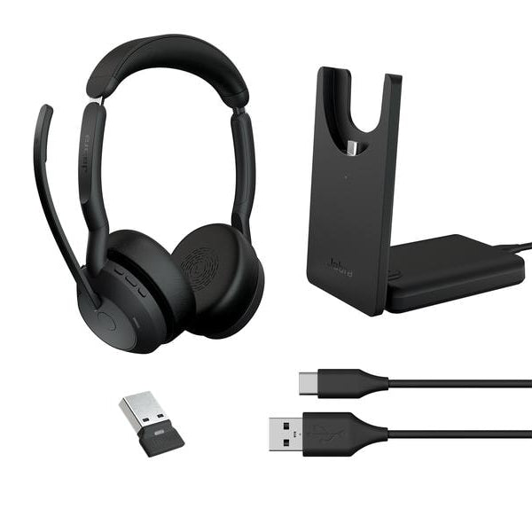 Jabra Headset Evolve2 55 Duo UC, USB-A, inkl. Ladestation