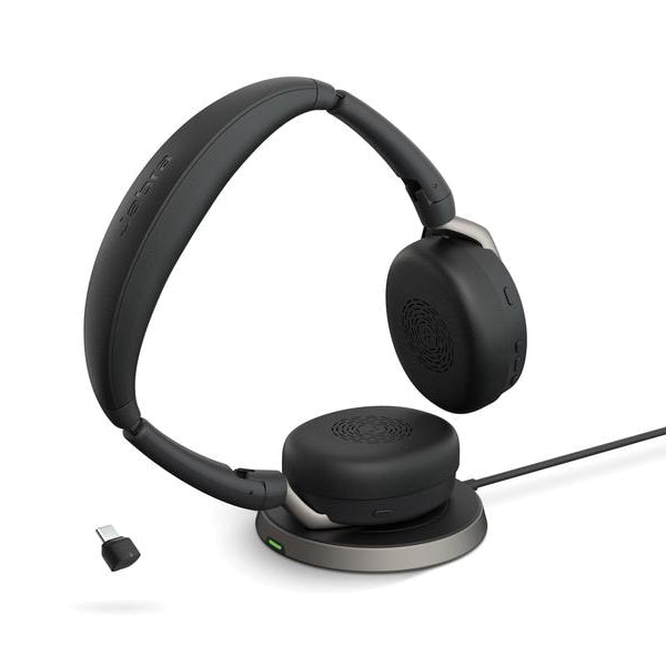 Jabra Headset Evolve2 65 Flex Duo MS, USB-C, inkl. Ladestation