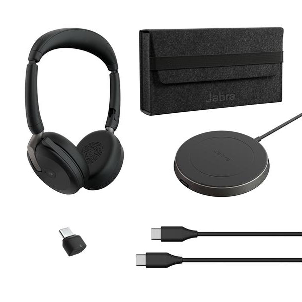 Jabra Headset Evolve2 65 Flex Duo MS, USB-C, inkl. Ladestation