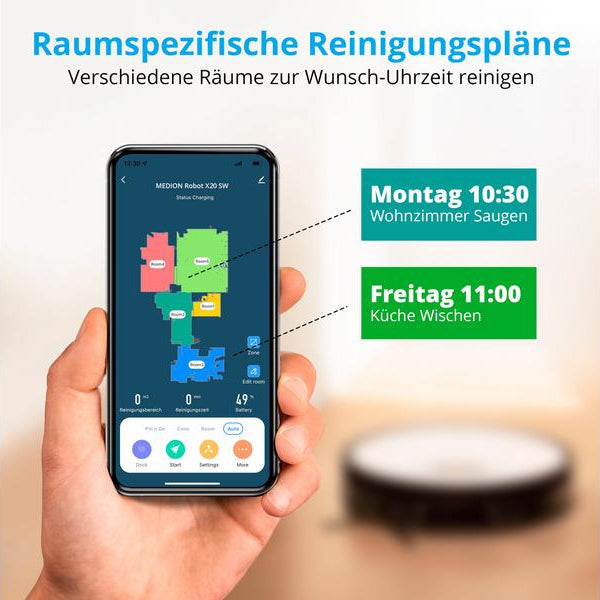 Medion Saugroboter X20 mit Absaugstation