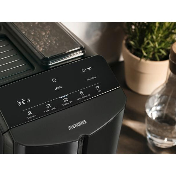 Siemens Kaffeevollautomat EQ300 Klavierlack schwarz TF301E19