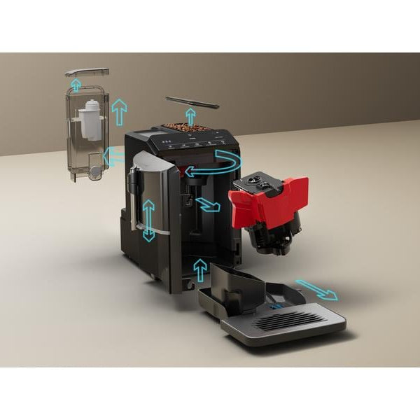 Siemens Kaffeevollautomat EQ300 Klavierlack schwarz TF301E19