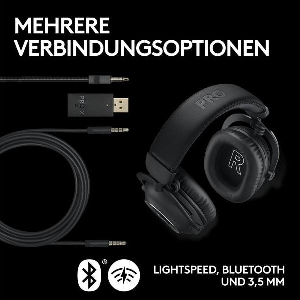 Logitech Headset G Pro X 2 Wireless Lightspeed Gaming Schwarz