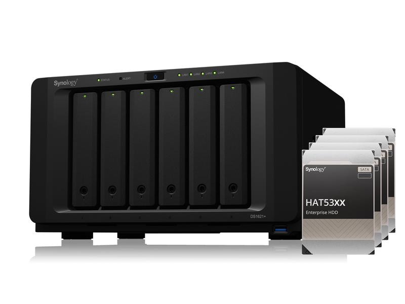 Synology NAS DiskStation DS1621+ 6-bay Synology Enterprise HDD 96 TB