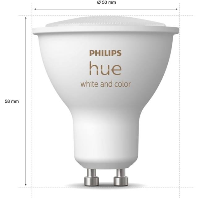 Philips Hue White & Color Ambiance, 4.3W, GU10, Spot, matt