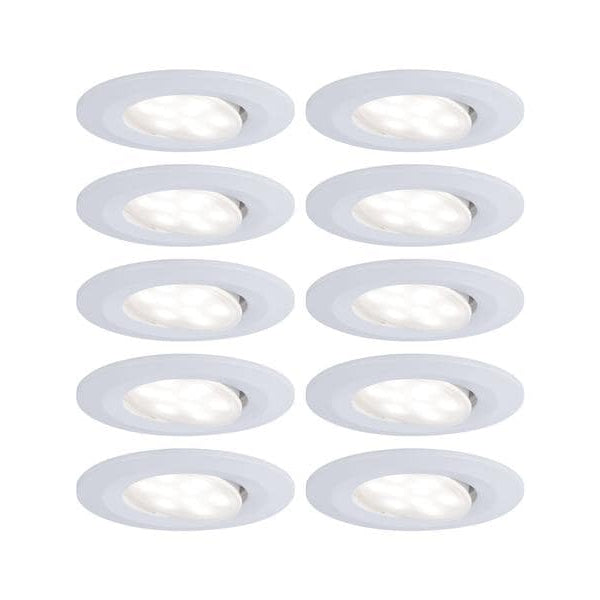 Paulmann Einbauspot LED Calla Basisset, 10 x 6W, 4000K, Weiss
