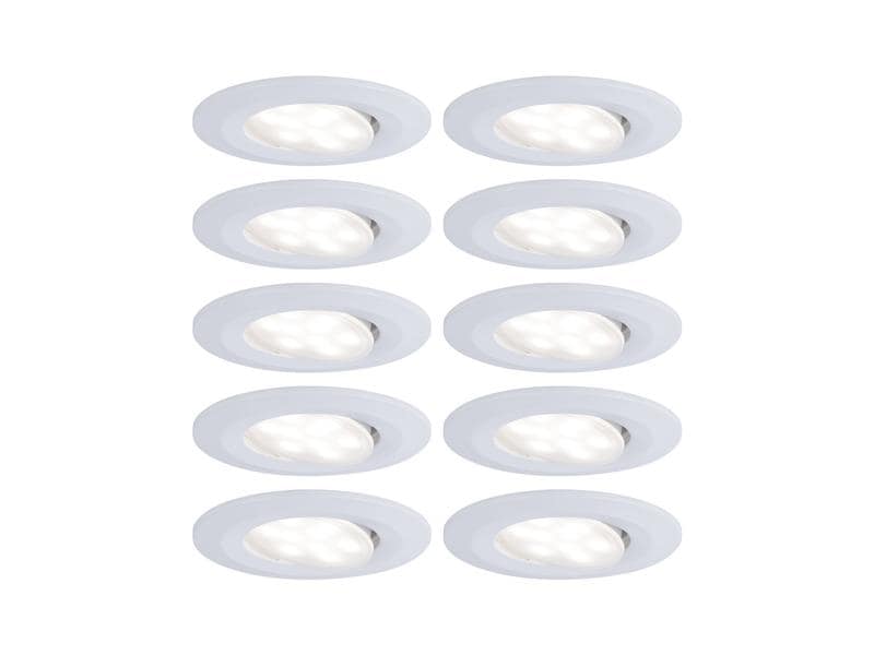 Paulmann Einbauspot LED Calla Basisset, 10 x 6W, 4000K, Weiss