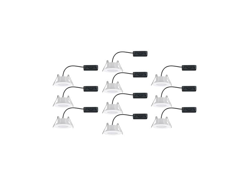 Paulmann Einbauspot LED Calla Basisset, 10 x 6W, 4000K, Weiss