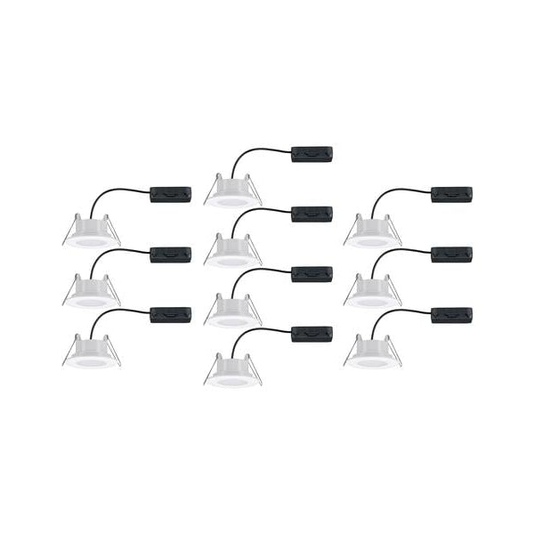 Paulmann Einbauspot LED Calla Basisset, 10 x 5.2W, 4000K, Weiss
