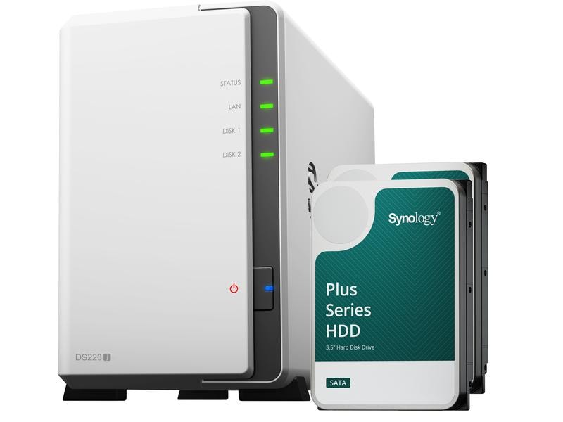 Synology NAS DS223j 2-bay Synology Plus HDD 16 TB