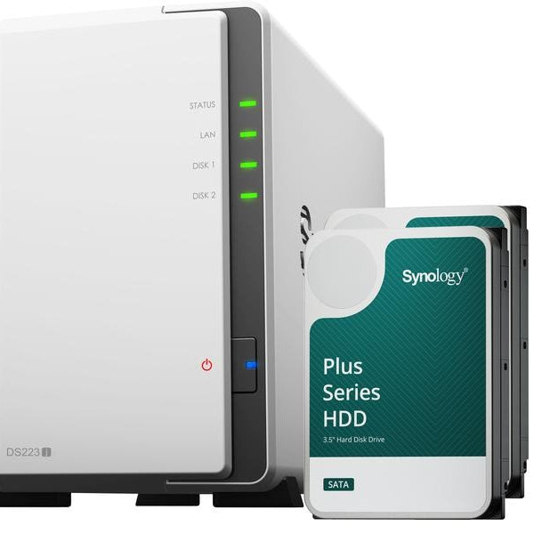 Synology NAS DS223j 2-bay Synology Plus HDD 24 TB
