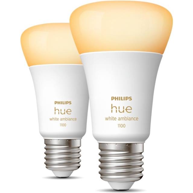 Philips Hue White Ambiance, 8W, E27, Bulb, opal - 2-Pack