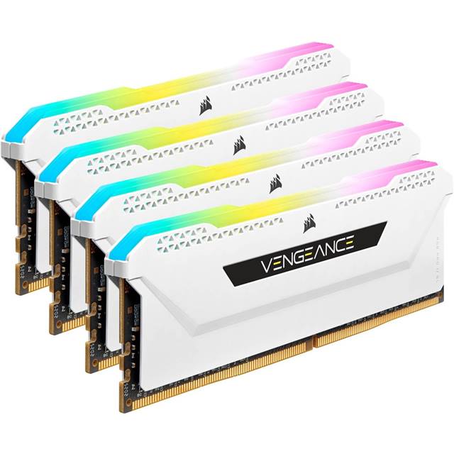 Corsair Vengeance RGB PRO SL, DDR4, 32GB (4 x 8GB), 3200MHz - weiss