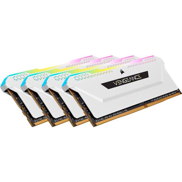 Corsair Vengeance RGB PRO SL, DDR4, 32GB (4 x 8GB), 3200MHz - weiss