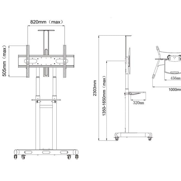 Audioraq TV-Trolley ECO+ 1381 Schwarz