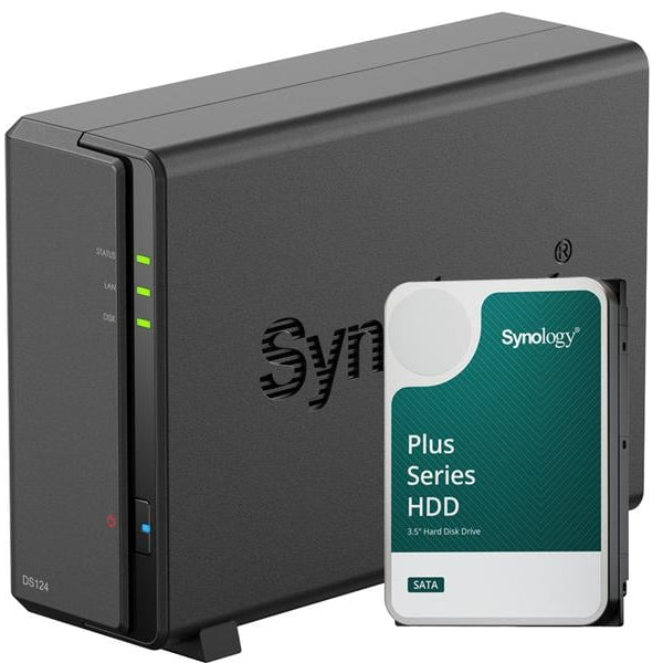 Synology NAS DiskStation DS124 1-bay Synology Plus HDD 8 TB
