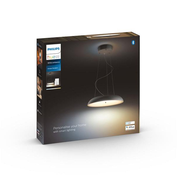 Philips Hue White Amb. Amaze Pendelleuchte schwarz 2750 lm + Dimmer