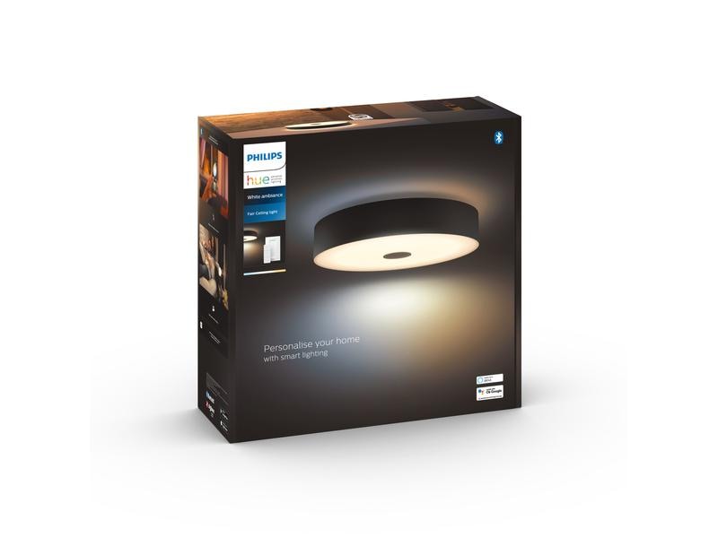 Philips Hue White Amb. Fair Deckenleuchte schwarz 2750 lm + Dimmschalter