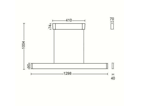Philips Hue White & Col. Amb. Ensis Pendelleuchte schwarz 4750 lm