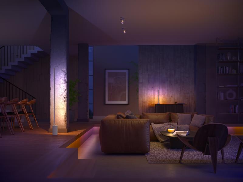Philips Hue Gradient Signe Stehleuchte Weiss