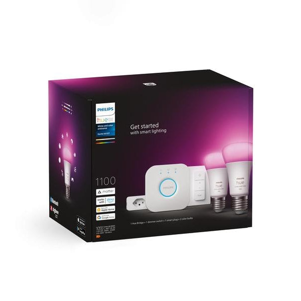 Philips Hue Starterset White & Color Ambiance, 2er Set inkl. Smart Plug