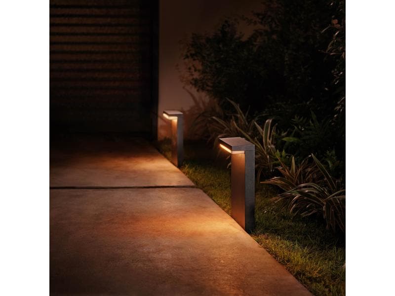 Philips Hue White &amp; Color Ambiance Outdoor Nyro Sockelleuchte Schwarz