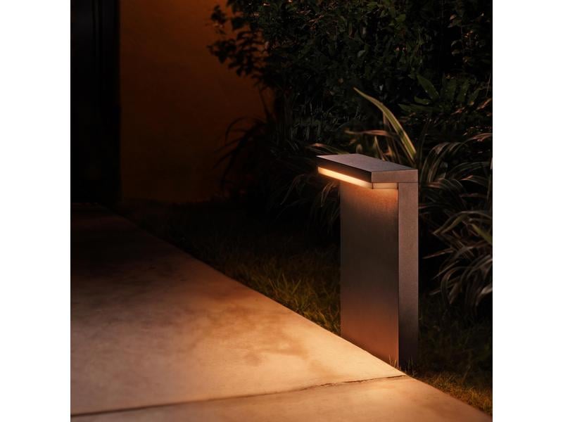 Philips Hue White &amp; Color Ambiance Outdoor Nyro Sockelleuchte Schwarz