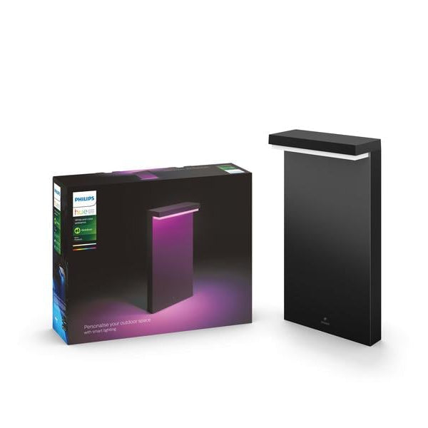 Philips Hue White & Color Ambiance Outdoor Nyro Sockelleuchte Schwarz
