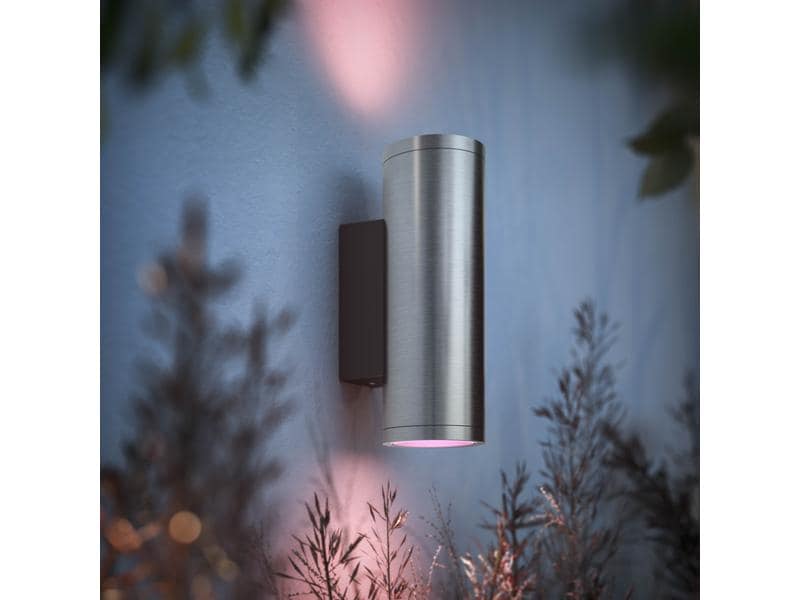 Philips Hue White &amp; Color Ambiance Outdoor Appear Wandleuchte Edelstahl