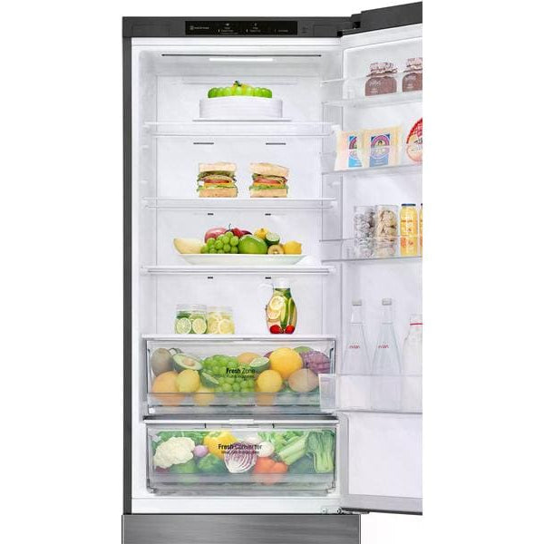 LG Kühl-Gefrierkombination GBP62PZNAC Platinum Silver, Rechts